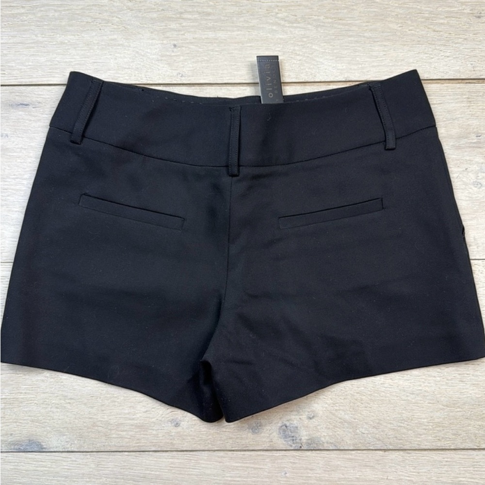 Alice + Olivia Mara Flat Front Satin Shorts In Black